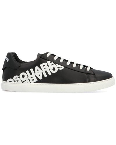 DSquared² Logo Printed Low-top Trainers - Black