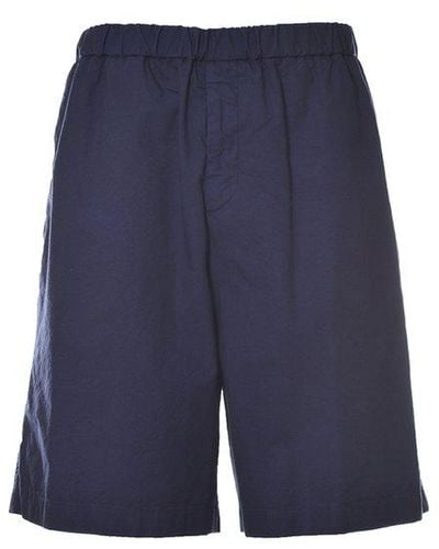 Jil Sander High Waist Knee-length Shorts - Blue