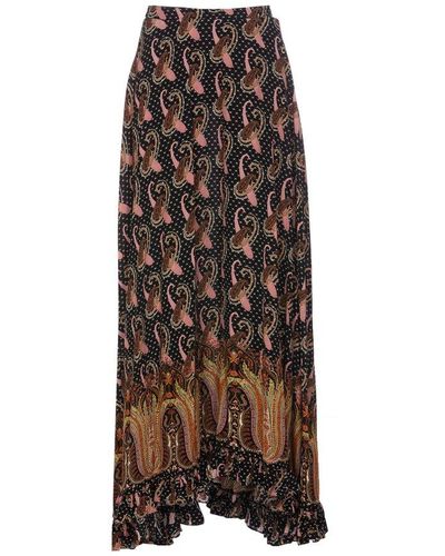Etro Paisley Printed High-waist Midi Skirt - Brown