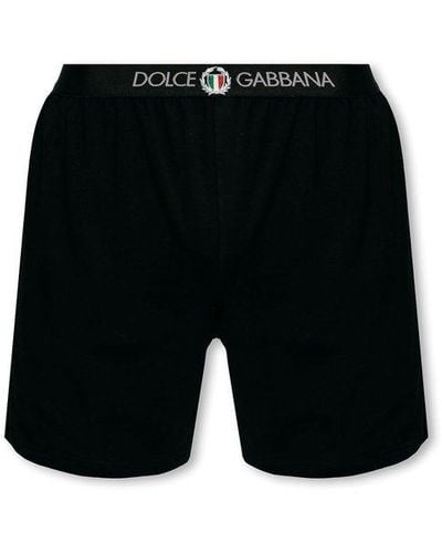 Dolce & Gabbana Boxers With Logo, - Black