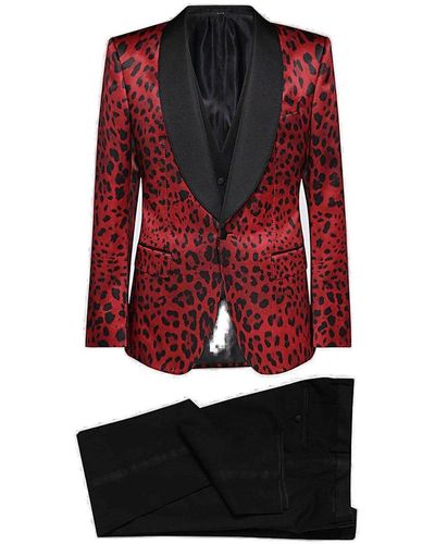 Dolce & Gabbana Leopard-printed Tailored Suit