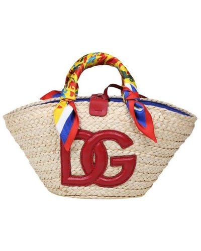 Dolce & Gabbana Leather Kendra Shopper Bag - Multicolor