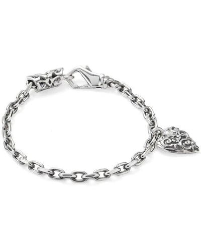 Emanuele Bicocchi Heart Link Chain Bracelet - Metallic