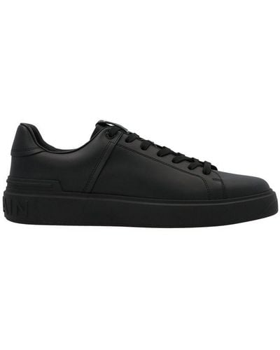 Balmain B-court Lace-up Sneakers - Black