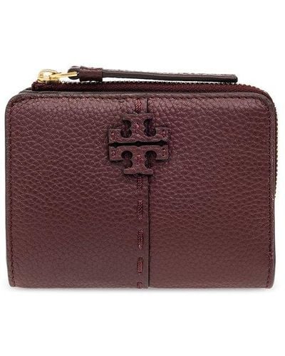 Tory Burch Wallet With Logo - Purple