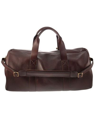 Brunello Cucinelli Logo-engraved Zipped Holdall - Brown