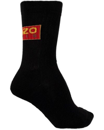 KENZO Socks With Logo - Black