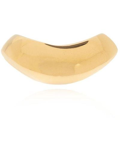 Bottega Veneta Plated Curved Ring - White