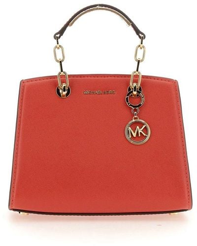Michael Kors Logo- Lettering Mini Tote Bag - Red