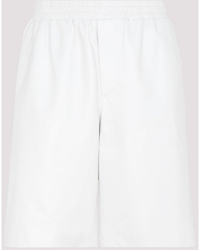 Prada Leather Shorts - White
