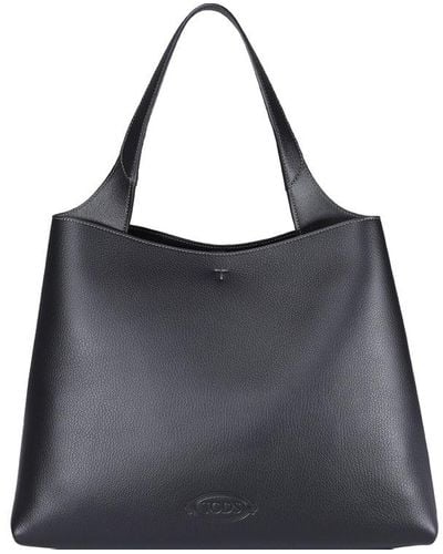 Tod's Timeless Medium Top Handle Tote Bag - Black