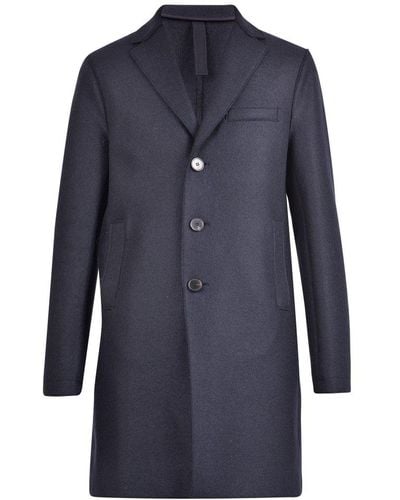 Harris Wharf London Single-breasted Coat - Blue