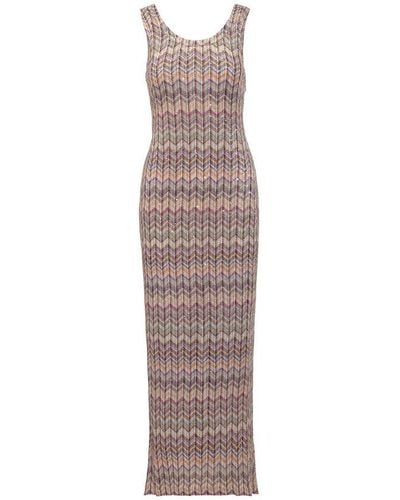 Missoni Zigzag Sequin-embellished Knitted Midi Dress - Multicolor
