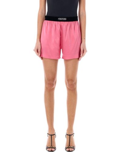 Tom Ford Stretch Satin Boxer Shorts - Pink