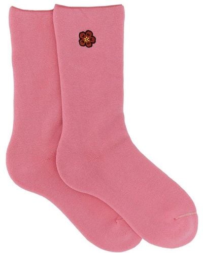 KENZO Cotton Boke Flower Socks - Pink