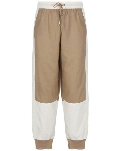 JW Anderson Colour-block Drawstring Track Trousers - Natural