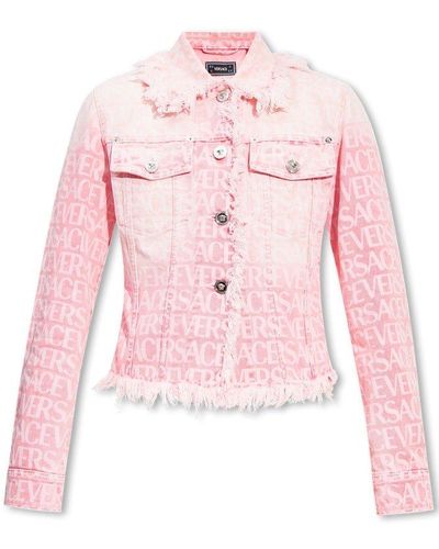 Versace 'la Vacanza' Collection Denim Jacket - Pink