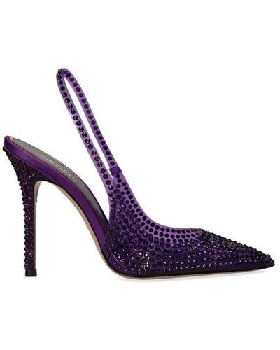 Gedebe Stella Slingback Pointed Toe Court Shoes - Purple