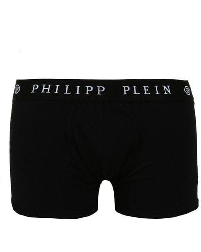 Philipp Plein Skull-embroidered Boxers - Black