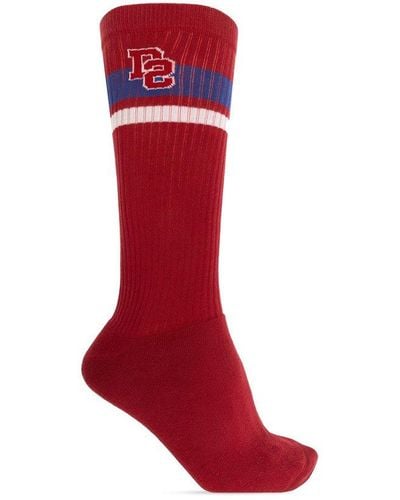 DSquared² Socks With Logo, - Red