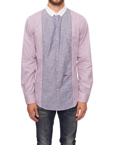 DSquared² Buttoned Poplin Shirt - Purple