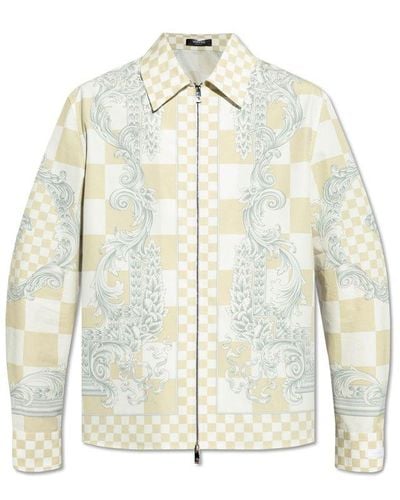 Versace Jacket With Print, - White