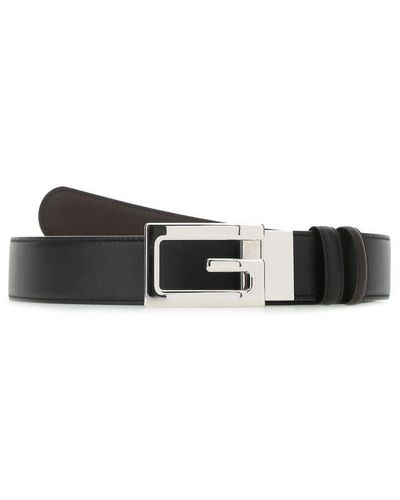Gucci Reversible Square G Buckle Belt - White