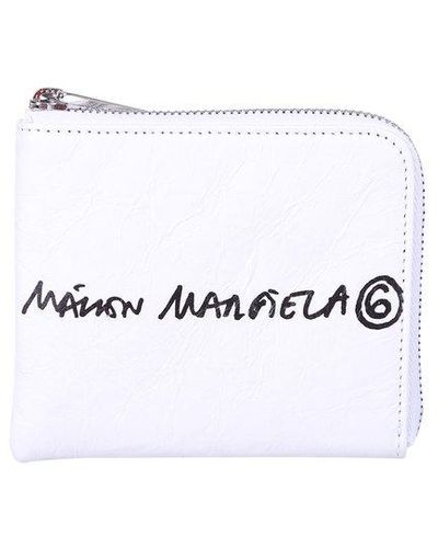MM6 by Maison Martin Margiela Printed Wallet - White