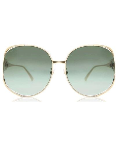 Gucci Round Frame Sunglasses - Green