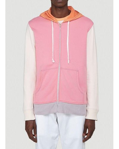 Comme des Garçons Colour Block Hooded Jacket - Pink