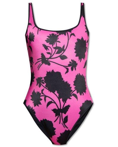 Versace Pink Reversible One-piece Swimsuit