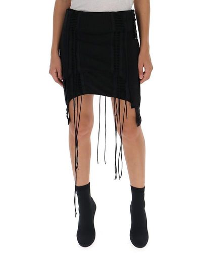 Helmut Lang Asymmetric Mini Skirt - Black