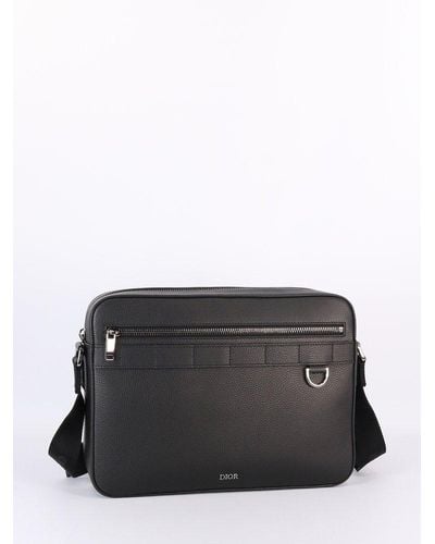 Dior Safari Shoulder Bag In Leather - Black