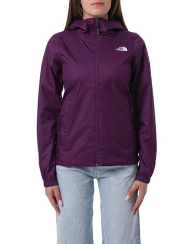 The North Face Logo Printed Zip-up Jacket - Purple