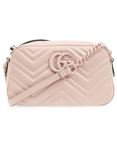 Gucci 'GG Marmont Small' Shoulder Bag - Pink