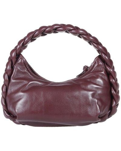 Hereu Espiga Plaited Padded Detail Shoulder Bag - Purple