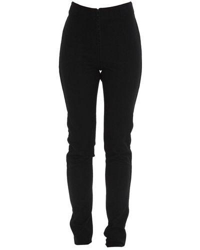 Ann Demeulemeester Side Slit Slim-fit Trousers - Black