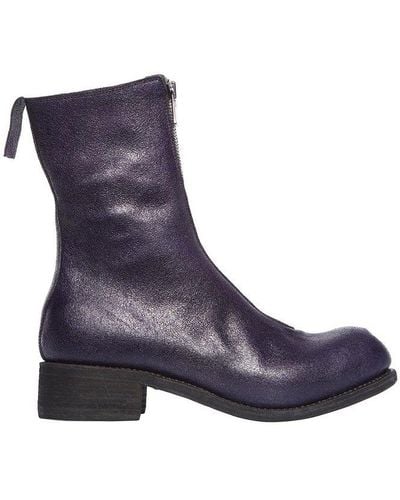 Guidi Pl2 Front Zipped Boots - Purple