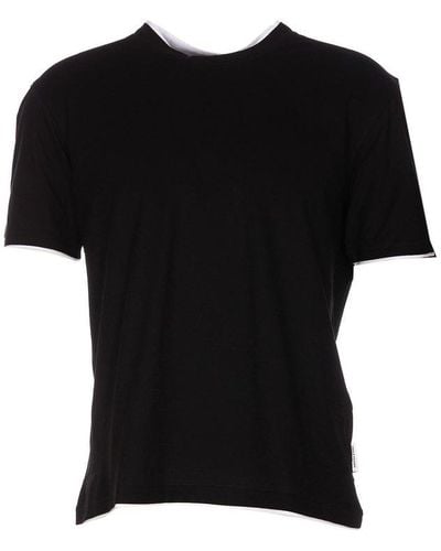 Paolo Pecora Short Sleeved Crewneck T-shirt - Black