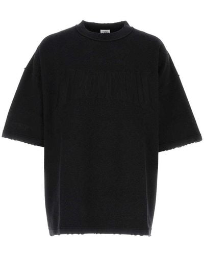 Vetements Distressed-effect Oversized Fit T-shirt - Black