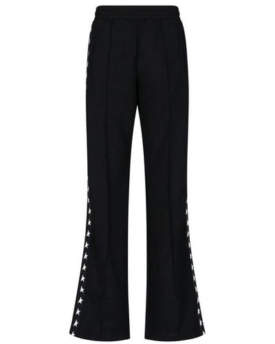 Golden Goose Doro Star Collection jogging Trousers With White Stars On The Sides - Black