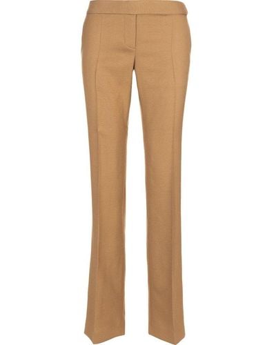 Stella McCartney Straight-leg Slim-cut Tailored Pants - Natural