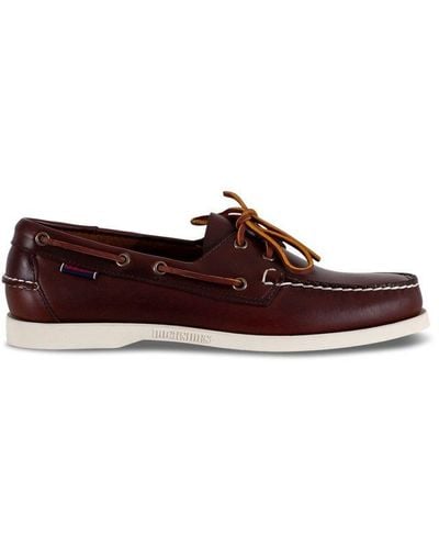 Sebago Round-toe Lace-up Detailed Loafers - Brown