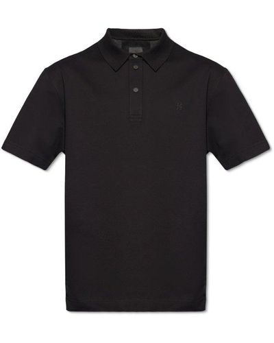 Givenchy Polo Shirt With Monogram, - Black
