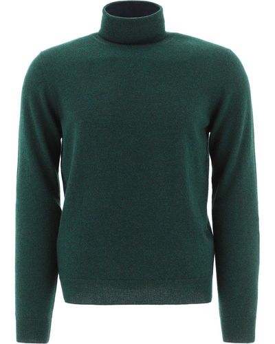 Malo Rollneck Knitted Sweater - Green