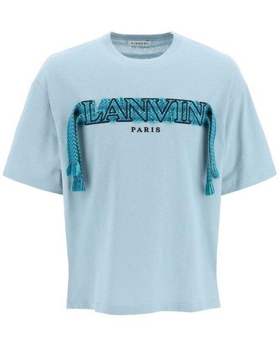Lanvin Curb Lace Oversized T-shirt - Blue