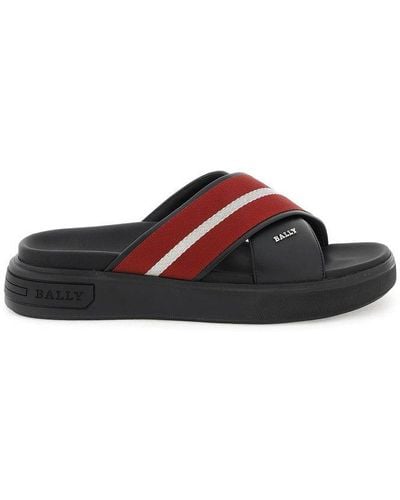 Bally Open Toe Slip-on Chunky Sandals - Red
