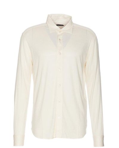 Tom Ford Buttoned Long-sleeved Shirt - White