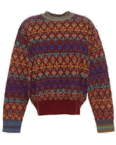 DSquared² Multicolor Knit Sweater - Red