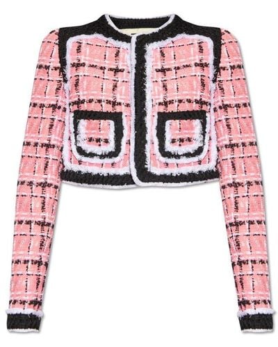 DSquared² Tweed Cropped Blazer - Red